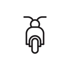 moving motorbike, bike outlined vector icon. Modern simple isolated sign. Pixel perfect vector  illustration for logo, website, mobile app and other designs