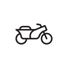 moving motorbike, bike outlined vector icon. Modern simple isolated sign. Pixel perfect vector  illustration for logo, website, mobile app and other designs