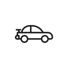 sports car, sedan car outlined vector icon. Modern simple isolated sign. Pixel perfect vector  illustration for logo, website, mobile app and other designs