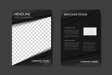 Modern Black abstract design geometric background, paper style