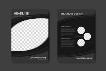 Modern Black abstract design geometric background, paper style