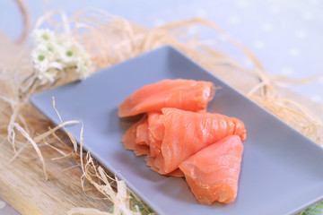tranche de saumon fumé