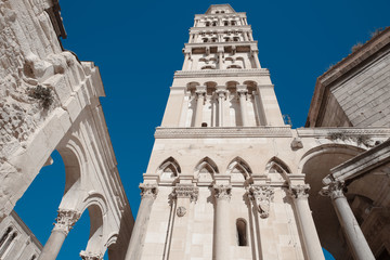 Obraz premium Exterior facade of public landmark Diocletian's Palace, Split, Croatia.
