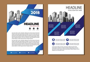 Naklejka premium Vector flyer, corporate business, flyer, brochure design, annual report and cover presentation with simple modern design template. EPS 10