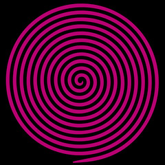 Purple round abstract vortex hypnotic spiral.