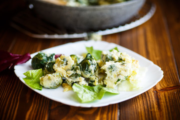 omelette with Brussels sprouts