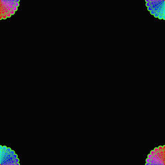 Abstract floral mandala background - vector love concept graphic design