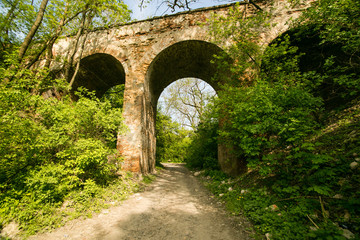 Fototapeta na wymiar Bridge to Klevan castle. Rivne region. Ukraine