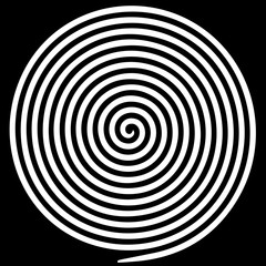 White round abstract vortex hypnotic spiral.