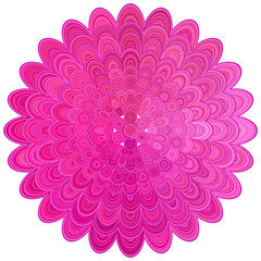 Abstract floral mandala art - vector digital graphic design for Valentine's day