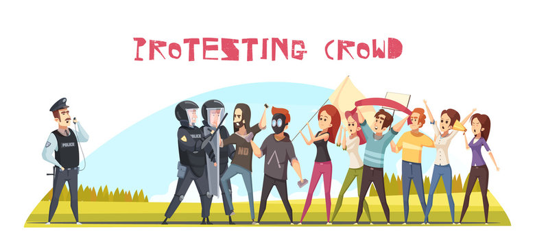 Protesting Crowd Poster