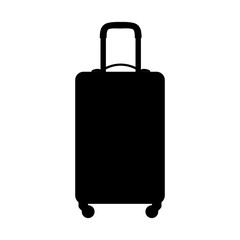 Suitcase silhouette, on a white background. Vector icon.