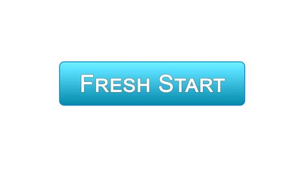 Fresh start web interface button blue color, business innovation, site design