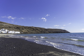 Beautiful landscape near sea in Fuerteventura spain