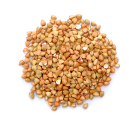 buckwheat on white background