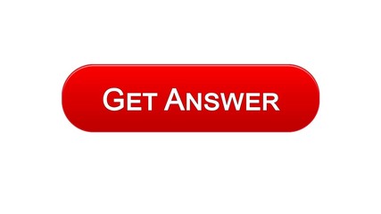 Get answer web interface button red color, online consultation, site design