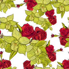vector seamless flower pattern