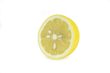 Fresh lemon half isolated