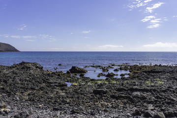 Beautiful landscape near sea in Fuerteventura spain