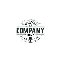 Mountain Design Element in Vintage