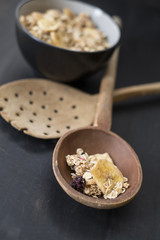 healthy breakfast with muesli