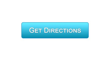 Get directions web interface button blue color, travel application, site design