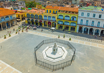View over Plaza Vieja in Havana. Cuba 