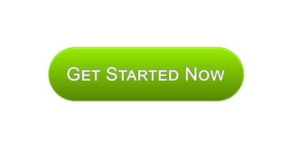 Get started now web interface button green color, business strategy, internet