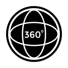 Angle 360 degree icon. Vector Illustration