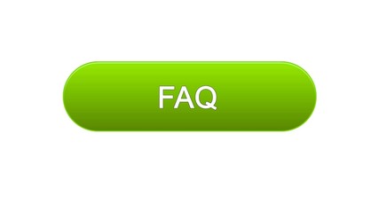 FAQ web interface button green color, customer assistance, online support
