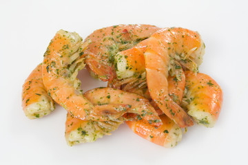 queues de crevettes