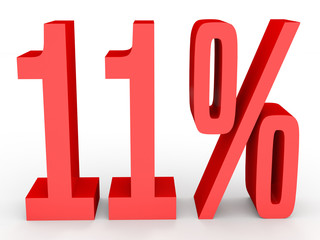 Eleven percent off. Discount 11 %.