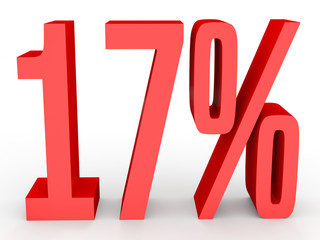 Seventeen percent off. Discount 17 %.