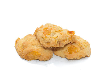 close up of Oatmeal cookies on background