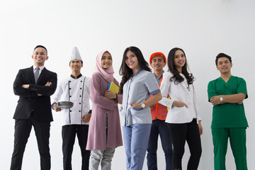 Obraz premium Portrait of various professions