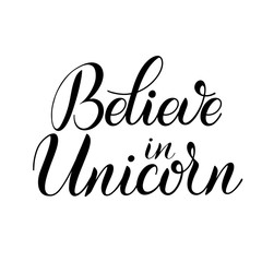 Unicorn cute vector lettering and illustration. Card, poster and t-shirt design. 