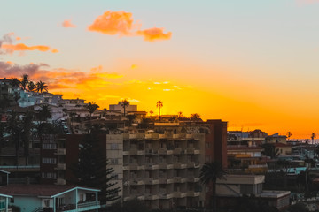 Fototapeta premium Sunset on hill