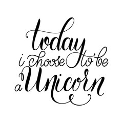 Unicorn cute vector lettering and illustration. Card, poster and t-shirt design. 