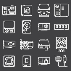 Computer Hardware Icons.