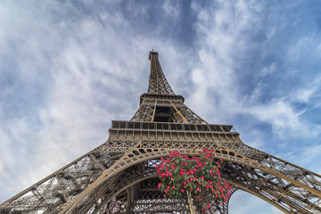 Close up of The famous Eiffel Tower in Paris