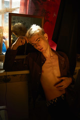 insightful look fashionable guy