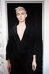 Handsome guy in a dressing gown