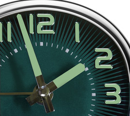 Traditional clock face in closeup