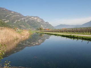 Fototapeta premium canale irrigazione in trentino