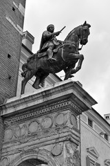 particular statues municipal palace Ferrara Italy