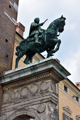 particular statues municipal palace Ferrara Italy
