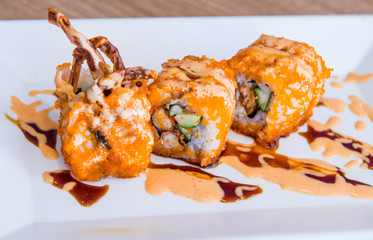 california roll  in Japanese restaurant, Japanese Food