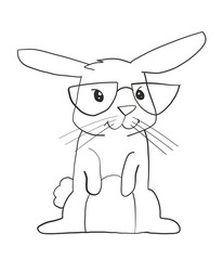 Happy easter image vector.  Easter rabbit egg