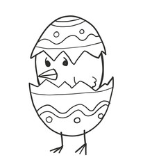 Happy easter image vector.  Easter rabbit egg
