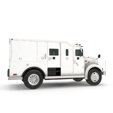 Armored Truck on white. 3D illustration
